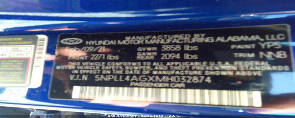 5NPLL4AGXMH032874 2021 HYUNDAI ELANTRA photo no. 9