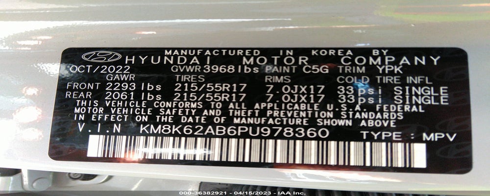 KM8K62AB6PU978360 2023 HYUNDAI KONA photo no. 9