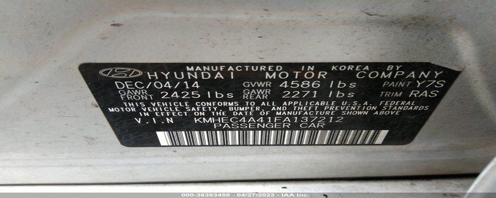 KMHEC4A41FA137212 2015 HYUNDAI SONATA HYBRID photo no. 9