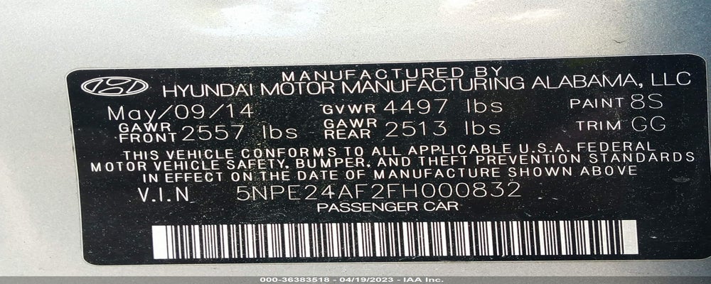 5NPE24AF2FH000832 2015 HYUNDAI SONATA photo no. 9