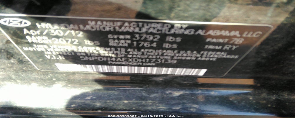 5NPDH4AEXDH173139 2013 HYUNDAI ELANTRA photo no. 9