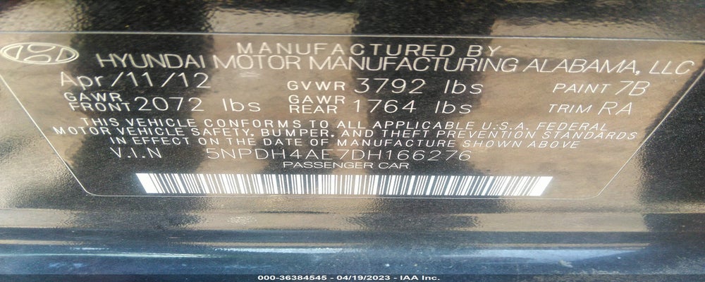 5NPDH4AE7DH166276 2013 HYUNDAI ELANTRA photo no. 9