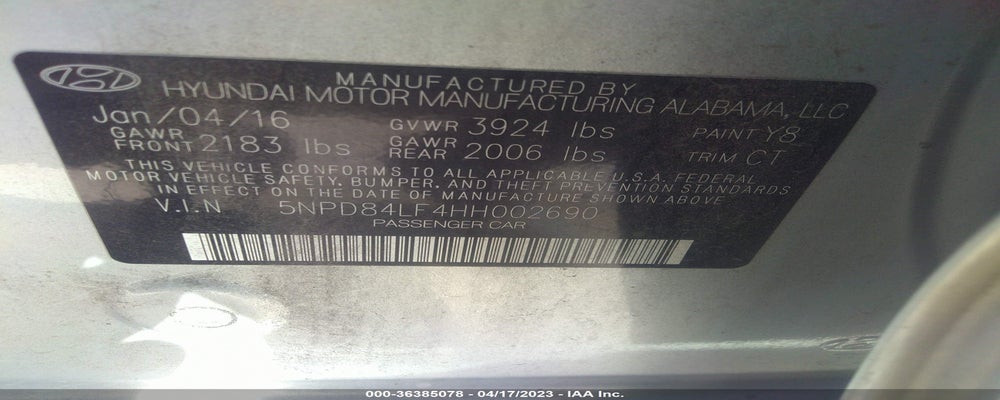 5NPD84LF4HH002690 2017 HYUNDAI ELANTRA photo no. 9