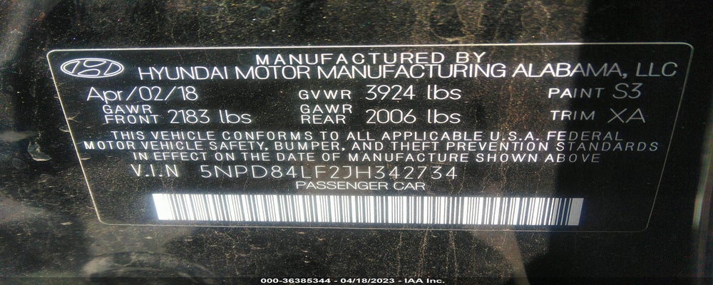 5NPD84LF2JH342734 2018 HYUNDAI ELANTRA photo no. 9