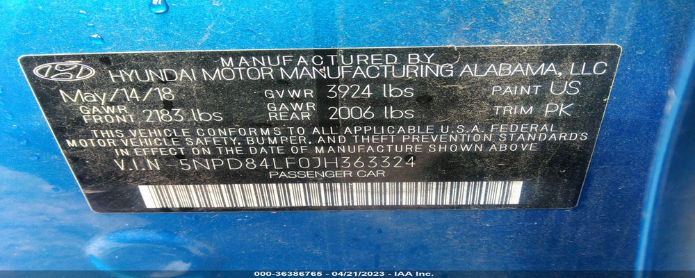5NPD84LF0JH363324 2018 HYUNDAI ELANTRA photo no. 9