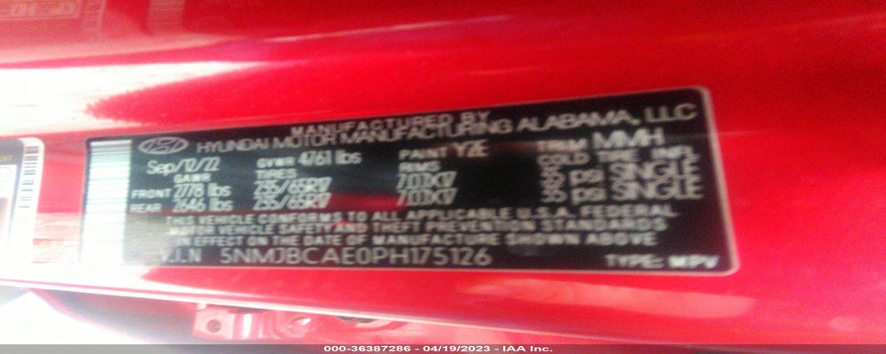 5NMJBCAE0PH175126 2023 HYUNDAI TUCSON photo no. 9