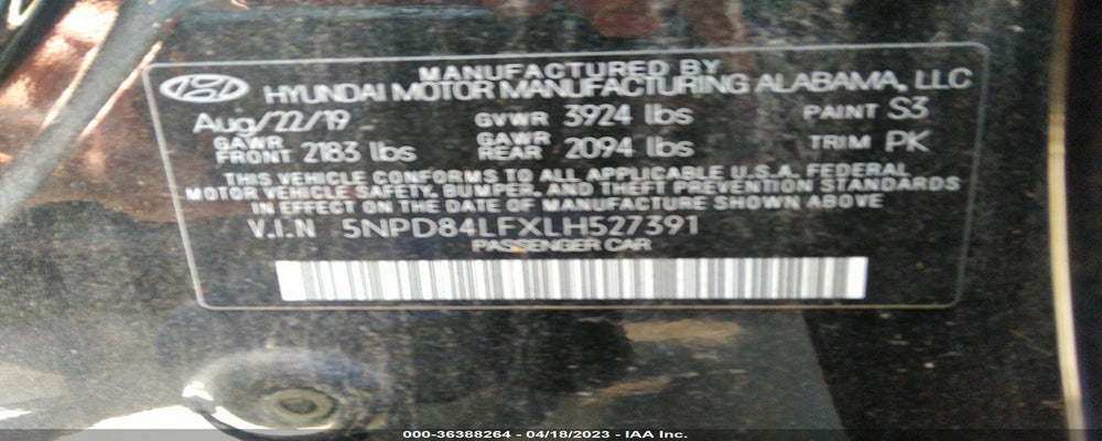 5NPD84LFXLH527391 2020 HYUNDAI ELANTRA photo no. 9