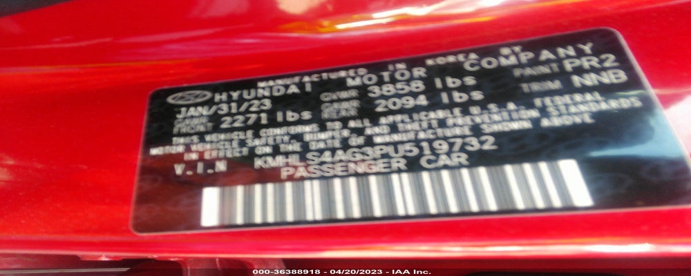 KMHLS4AG3PU519732 2023 HYUNDAI ELANTRA photo no. 9