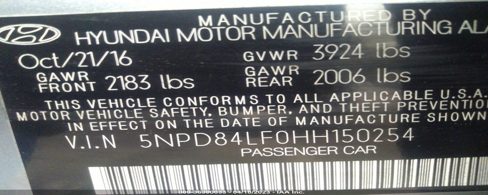 5NPD84LF0HH150254 2017 HYUNDAI ELANTRA photo no. 9