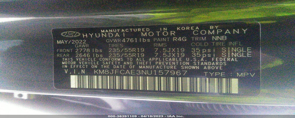 KM8JFCAE3NU157967 2022 HYUNDAI TUCSON photo no. 9
