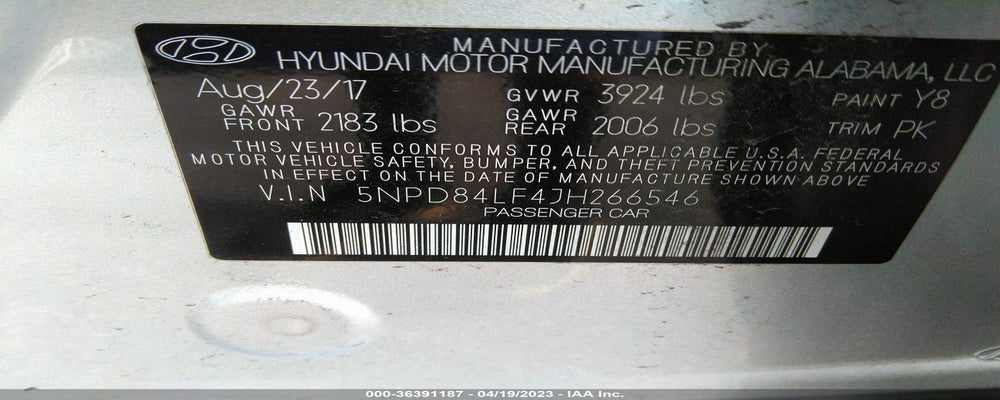 5NPD84LF4JH266546 2018 HYUNDAI ELANTRA photo no. 9