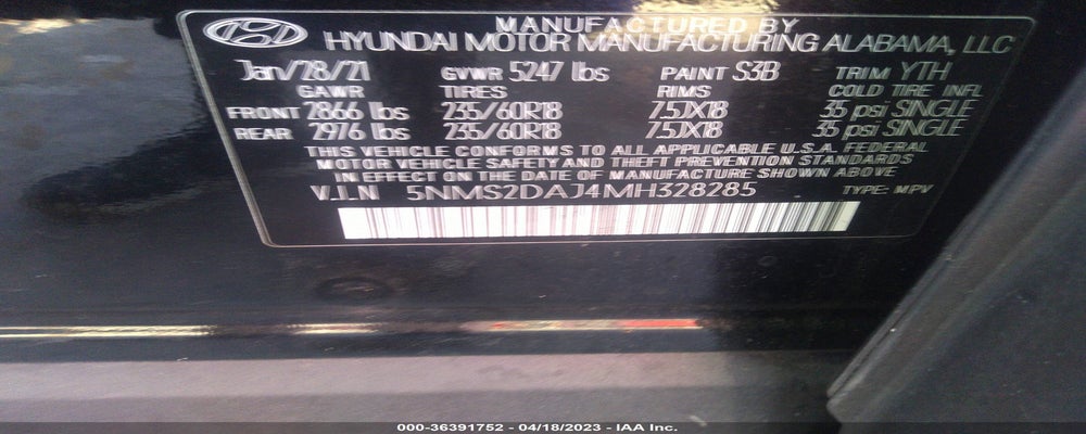 5NMS2DAJ4MH328285 2021 HYUNDAI SANTA FE photo no. 9