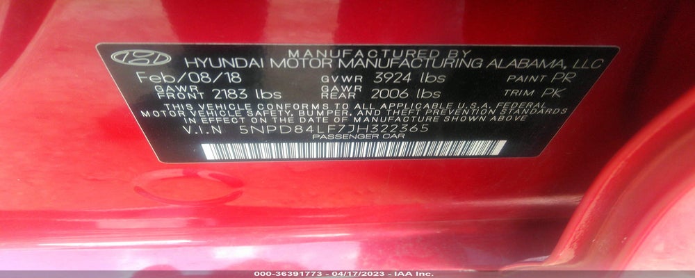 5NPD84LF7JH322365 2018 HYUNDAI ELANTRA photo no. 9