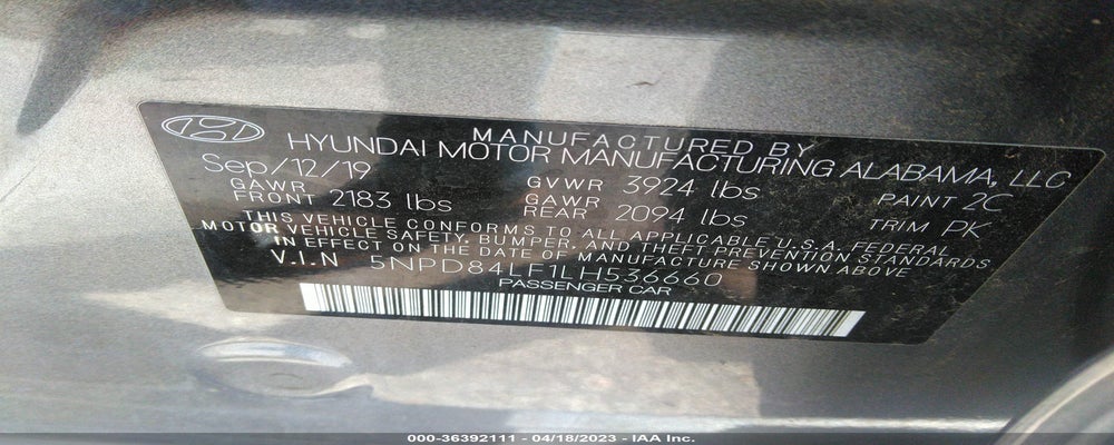 5NPD84LF1LH536660 2020 HYUNDAI ELANTRA photo no. 9