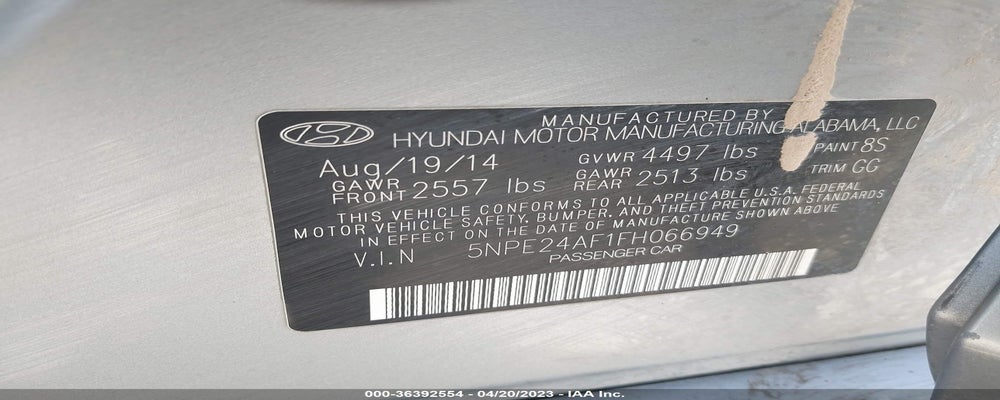 5NPE24AF1FH066949 2015 HYUNDAI SONATA photo no. 9
