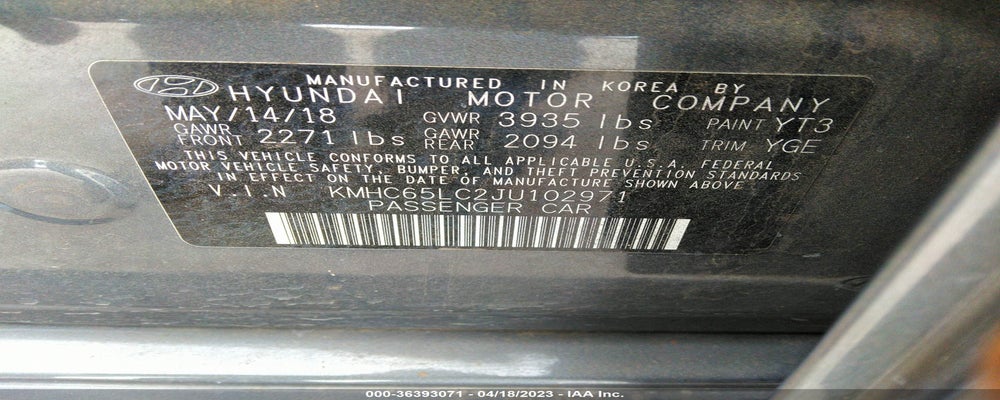 KMHC65LC2JU102971 2018 HYUNDAI IONIQ HYBRID photo no. 9