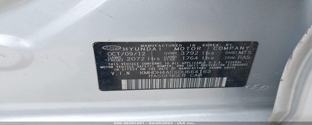 KMHDH4AE6DU664163 2013 HYUNDAI ELANTRA photo no. 9