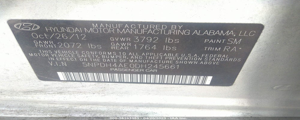 5NPDH4AE0DH245661 2013 HYUNDAI ELANTRA photo no. 9