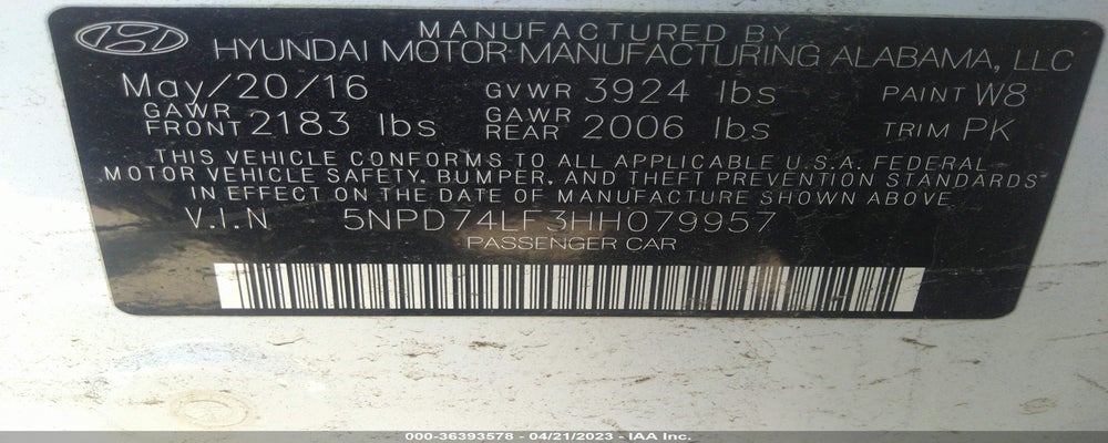 5NPD74LF3HH079957 2017 HYUNDAI ELANTRA photo no. 9