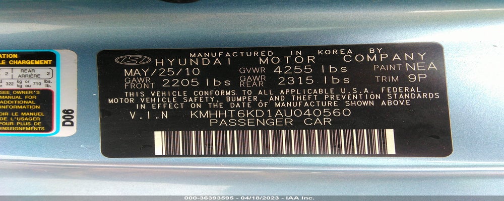 KMHHT6KD1AU040560 2010 HYUNDAI GENESIS COUPE photo no. 9