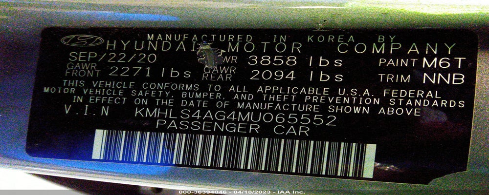 KMHLS4AG4MU065552 2021 HYUNDAI ELANTRA photo no. 9