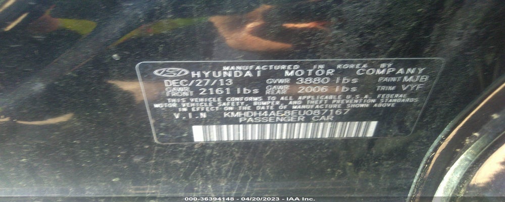 KMHDH4AE8EU087167 2014 HYUNDAI ELANTRA photo no. 9
