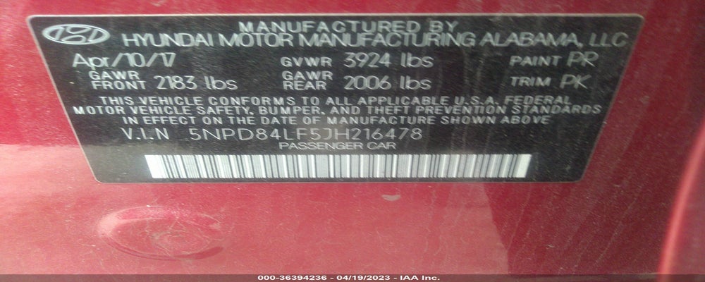 5NPD84LF5JH216478 2018 HYUNDAI ELANTRA photo no. 9
