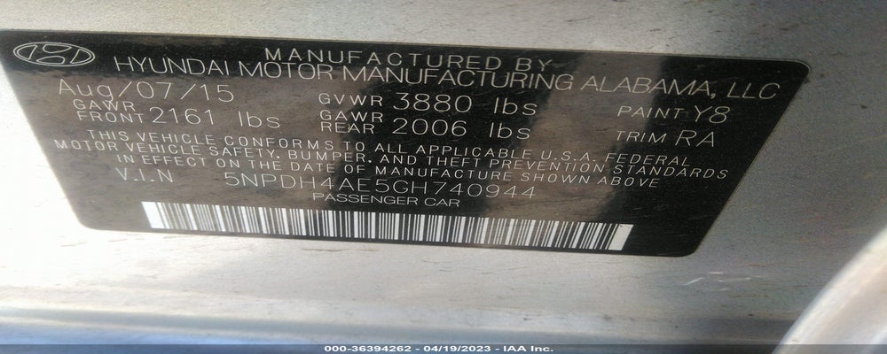 5NPDH4AE5GH740944 2016 HYUNDAI ELANTRA photo no. 9