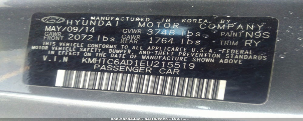 KMHTC6AD1EU215519 2014 HYUNDAI VELOSTER photo no. 9