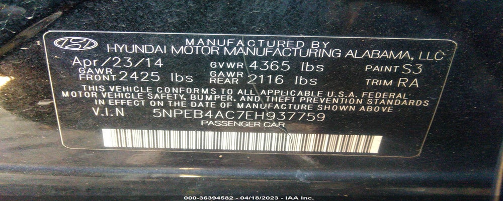 5NPEB4AC7EH937759 2014 HYUNDAI SONATA photo no. 9