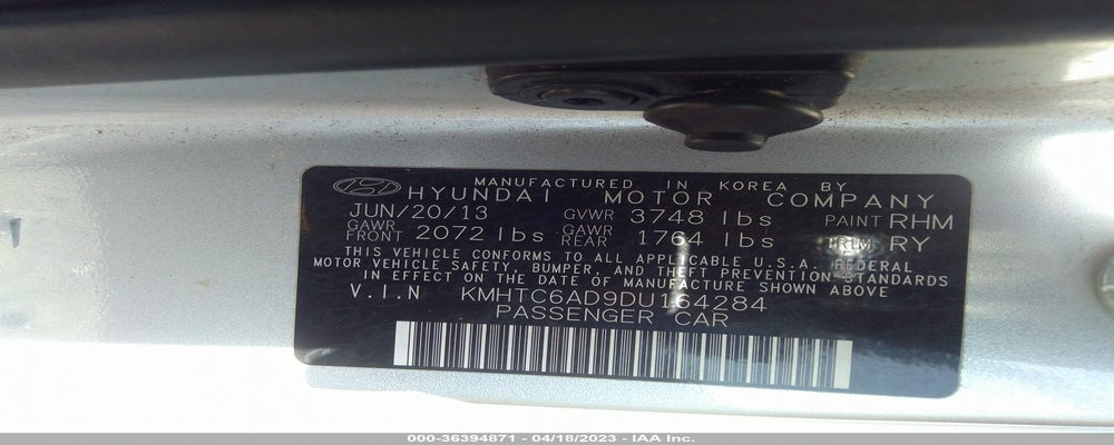 KMHTC6AD9DU164284 2013 HYUNDAI VELOSTER photo no. 9