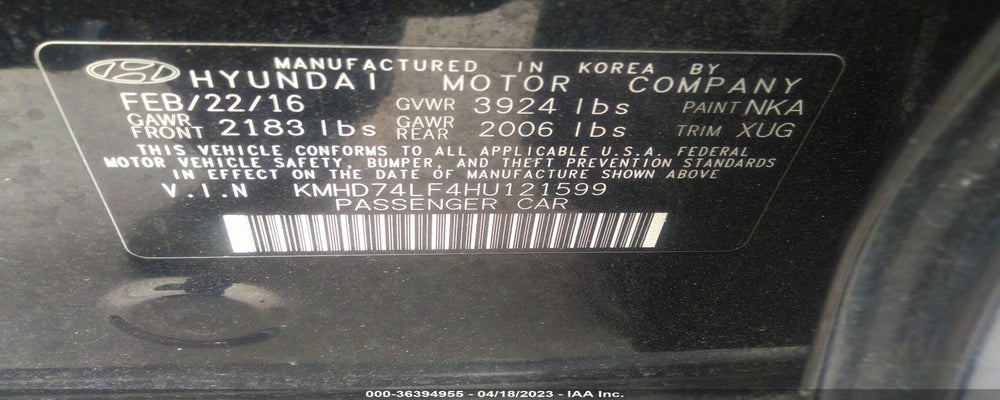 KMHD74LF4HU121599 2017 HYUNDAI ELANTRA photo no. 9