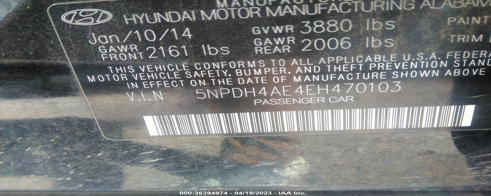 5NPDH4AE4EH470103 2014 HYUNDAI ELANTRA photo no. 9