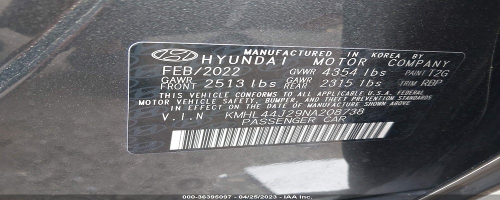 KMHL44J29NA208738 2022 HYUNDAI SONATA photo no. 9