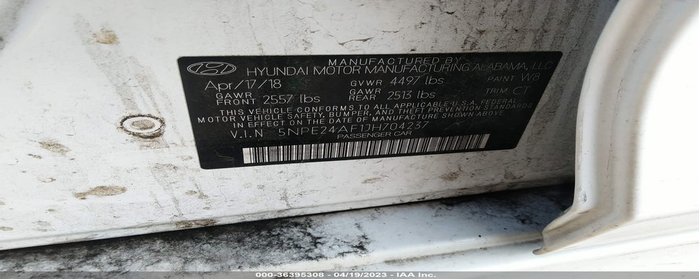 5NPE24AF1JH704237 2018 HYUNDAI SONATA photo no. 9