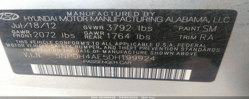 5NPDH4AE5DH199924 2013 HYUNDAI ELANTRA photo no. 9