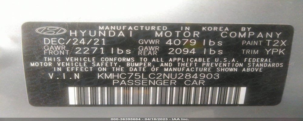 KMHC75LC2NU284903 2022 HYUNDAI IONIQ HYBRID photo no. 9