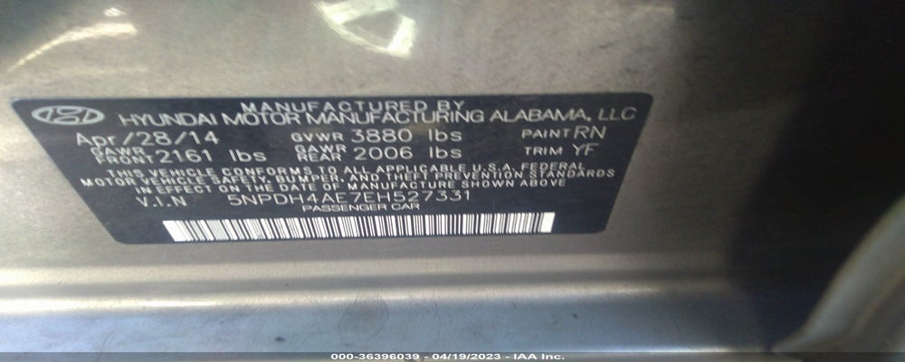 5NPDH4AE7EH527331 2014 HYUNDAI ELANTRA photo no. 9