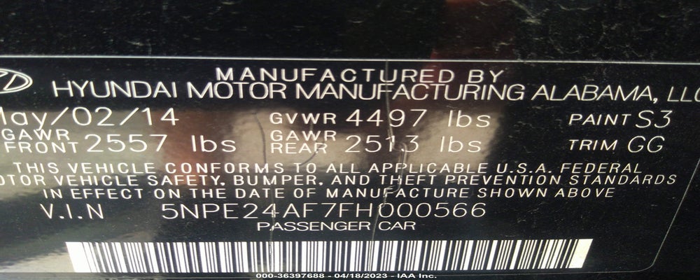 5NPE24AF7FH000566 2015 HYUNDAI SONATA photo no. 9