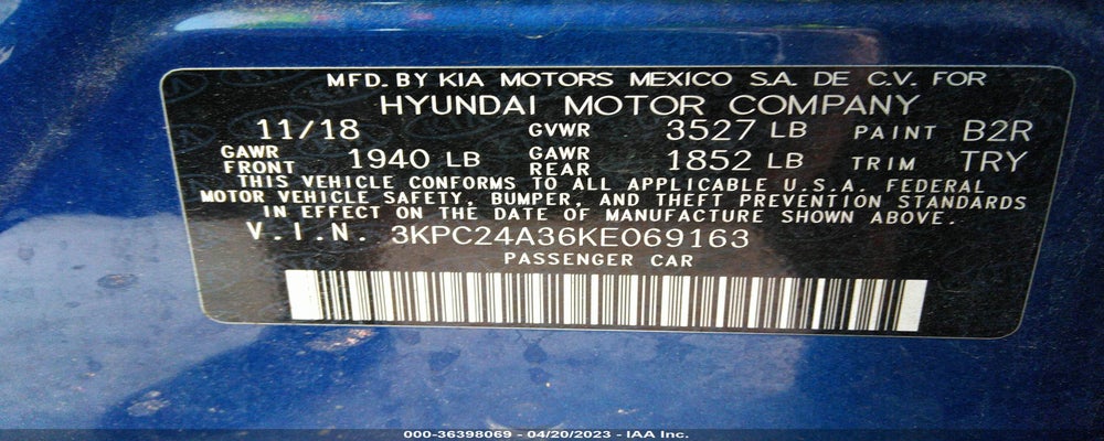 3KPC24A36KE069163 2019 HYUNDAI ACCENT photo no. 9