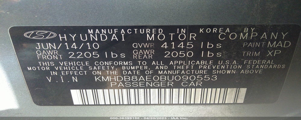 KMHDB8AE0BU090553 2011 HYUNDAI ELANTRA TOURING photo no. 9