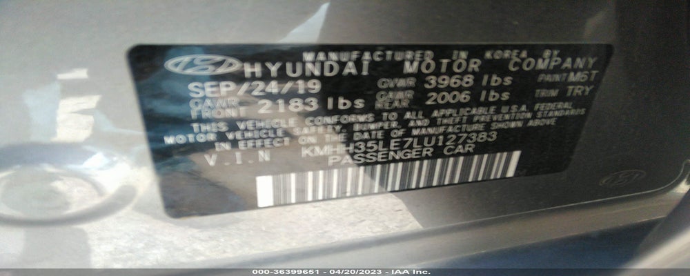 KMHH35LE7LU127383 2020 HYUNDAI ELANTRA GT photo no. 9