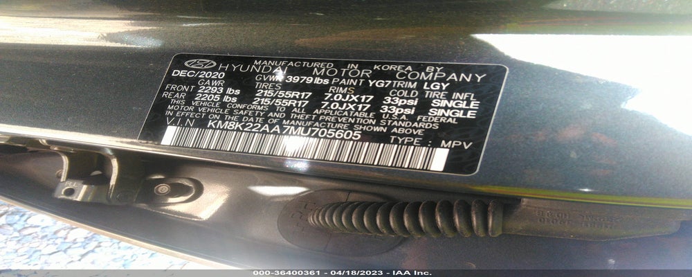 KM8K22AA7MU705605 2021 HYUNDAI KONA photo no. 9