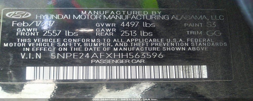 5NPE24AFXHH563596 2017 HYUNDAI SONATA photo no. 9