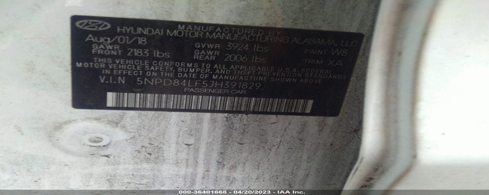 5NPD84LF5JH391829 2018 HYUNDAI ELANTRA photo no. 9