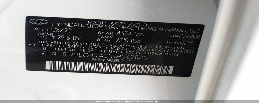 5NPEG4JA2MH069880 2021 HYUNDAI SONATA photo no. 9