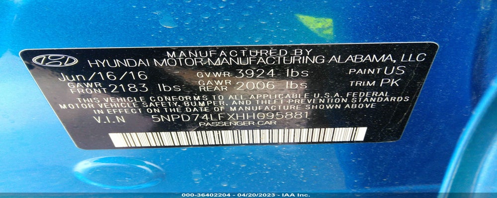 5NPD74LFXHH095881 2017 HYUNDAI ELANTRA photo no. 9