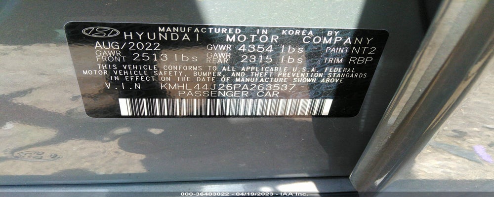 KMHL44J26PA263537 2023 HYUNDAI SONATA photo no. 9
