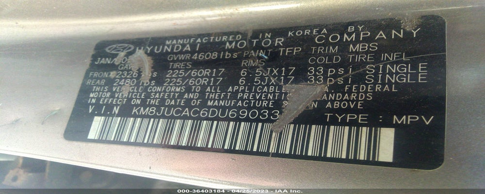 KM8JUCAC6DU690334 2013 HYUNDAI TUCSON photo no. 9
