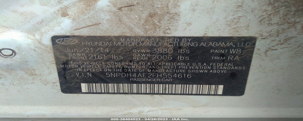 5NPDH4AE2FH554616 2015 HYUNDAI ELANTRA photo no. 9